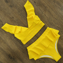 Load image into Gallery viewer, 2020 New High Waist Bikini Swimwear Women Swimsuit Push Up Bikinis Women Bathing Suit Biquini Ruffle Bikini Summer Beach Wear