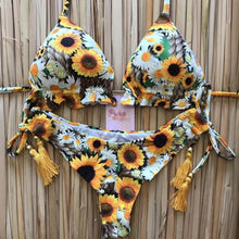 Load image into Gallery viewer, Plaid Bikini Swimwear Women 2020 Swimsuit Female Bikini Set Knot Push Up Bathing Suit Brazilian Biquini Swim Wear