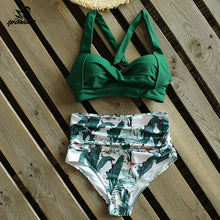 Load image into Gallery viewer, Sexy High Waist Bikini 2020 Halter Plus Size Swimwear Women Swimsuit Female Bikini Set Bodysuit Bathing Suit Summer biquini XXL