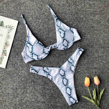 Load image into Gallery viewer, Sexy V-bar Underwired Bikini 2020 Female Swimsuit Women Swimwear Two-piece V shape Wire Bikini set Bather Bathing Suit Swim V439