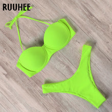 Load image into Gallery viewer, RUUHEE Bikini Swimwear Women Swimsuit 2020 Leopard Brazilian Bikini Set Push Up Bathing Suit Female Summer Beach Wear Biquini