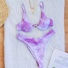 Load image into Gallery viewer, Bikini 2020 Summer Bandage Swimsuit Women Push Up Swimwear Padded Bra Bikini Set Solid Beach Wear Bathing Suit Brazilian Biquini