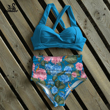Load image into Gallery viewer, Sexy High Waist Bikini 2020 Halter Plus Size Swimwear Women Swimsuit Female Bikini Set Bodysuit Bathing Suit Summer biquini XXL