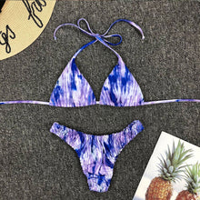 Load image into Gallery viewer, OMKAGI Bikini High Cut Leopard Bikini Set Bathing Suit Beachwear Push Up Swimwear Bikinis 2020 Mujer Swimsuit Swimwear Women