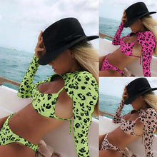 Load image into Gallery viewer, Snake print bikini Push up swimsuit female bathing suit String thong Brazilian bikini 2020 High cut swimwear women Sexy biquini