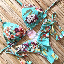 Load image into Gallery viewer, Plaid Bikini Swimwear Women 2020 Swimsuit Female Bikini Set Knot Push Up Bathing Suit Brazilian Biquini Swim Wear