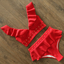 Load image into Gallery viewer, 2020 New High Waist Bikini Swimwear Women Swimsuit Push Up Bikinis Women Bathing Suit Biquini Ruffle Bikini Summer Beach Wear