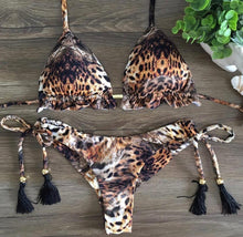Load image into Gallery viewer, Plaid Bikini Swimwear Women 2020 Swimsuit Female Bikini Set Knot Push Up Bathing Suit Brazilian Biquini Swim Wear