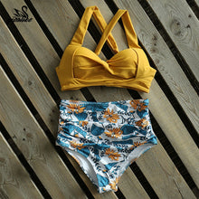 Load image into Gallery viewer, Sexy High Waist Bikini 2020 Halter Plus Size Swimwear Women Swimsuit Female Bikini Set Bodysuit Bathing Suit Summer biquini XXL