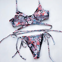 Load image into Gallery viewer, OMKAGI Bikini High Cut Leopard Bikini Set Bathing Suit Beachwear Push Up Swimwear Bikinis 2020 Mujer Swimsuit Swimwear Women