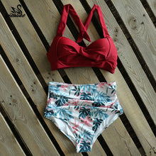Load image into Gallery viewer, Sexy High Waist Bikini 2020 Halter Plus Size Swimwear Women Swimsuit Female Bikini Set Bodysuit Bathing Suit Summer biquini XXL