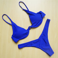 Load image into Gallery viewer, Sexy V-bar Underwired Bikini 2020 Female Swimsuit Women Swimwear Two-piece V shape Wire Bikini set Bather Bathing Suit Swim V439