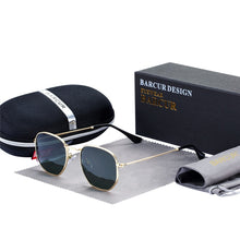 Load image into Gallery viewer, BARCUR Classic Retro Reflective Sunglasses Man Hexagon Sunglasses Metal Frame Eyewear Sun Glasses With Box Oculos De Sol gafas