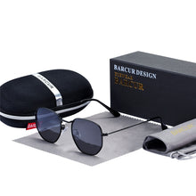 Load image into Gallery viewer, BARCUR Classic Retro Reflective Sunglasses Man Hexagon Sunglasses Metal Frame Eyewear Sun Glasses With Box Oculos De Sol gafas