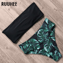 Load image into Gallery viewer, RUUHEE Bandage Bikini Swimwear Women Swimsuit High Waist Bikini Set 2020 Bathing Suit Push Up Maillot De Bain Femme Beachwear