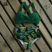 Load image into Gallery viewer, Sexy High Waist Bikini 2020 Halter Plus Size Swimwear Women Swimsuit Female Bikini Set Bodysuit Bathing Suit Summer biquini XXL