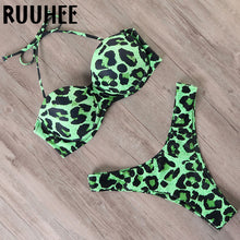Load image into Gallery viewer, RUUHEE Bikini Swimwear Women Swimsuit 2020 Leopard Brazilian Bikini Set Push Up Bathing Suit Female Summer Beach Wear Biquini