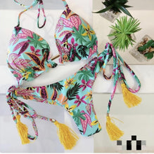 Load image into Gallery viewer, Plaid Bikini Swimwear Women 2020 Swimsuit Female Bikini Set Knot Push Up Bathing Suit Brazilian Biquini Swim Wear