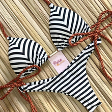 Load image into Gallery viewer, Plaid Bikini Swimwear Women 2020 Swimsuit Female Bikini Set Knot Push Up Bathing Suit Brazilian Biquini Swim Wear
