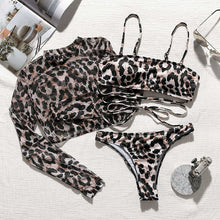 Load image into Gallery viewer, Snake print bikini Push up swimsuit female bathing suit String thong Brazilian bikini 2020 High cut swimwear women Sexy biquini