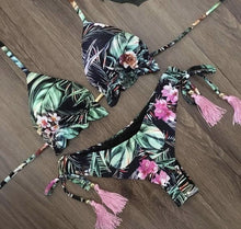 Load image into Gallery viewer, Plaid Bikini Swimwear Women 2020 Swimsuit Female Bikini Set Knot Push Up Bathing Suit Brazilian Biquini Swim Wear