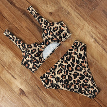 Load image into Gallery viewer, High Waist Bikini 2020 Leopard Bikini Women Push Up Swimsuit Women Printed Swimwear Tie Dye Biquini Summer Swim Beachwear