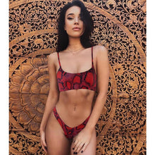 Load image into Gallery viewer, Leopard Thong Swimsuit Women 2020 Sexy Bikini Set Print Push up Swimwear Female Brazilian Bikini Set Biquini Bathing Suit