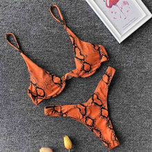 Load image into Gallery viewer, Sexy V-bar Underwired Bikini 2020 Female Swimsuit Women Swimwear Two-piece V shape Wire Bikini set Bather Bathing Suit Swim V439