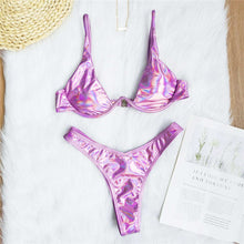 Load image into Gallery viewer, Sexy V-bar Underwired Bikini 2020 Female Swimsuit Women Swimwear Two-piece V shape Wire Bikini set Bather Bathing Suit Swim V439
