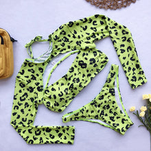 Load image into Gallery viewer, Snake print bikini Push up swimsuit female bathing suit String thong Brazilian bikini 2020 High cut swimwear women Sexy biquini