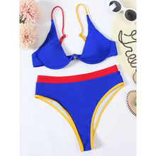 Load image into Gallery viewer, Bikini 2020 Summer Bandage Swimsuit Women Push Up Swimwear Padded Bra Bikini Set Solid Beach Wear Bathing Suit Brazilian Biquini