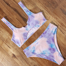 Load image into Gallery viewer, High Waist Bikini 2020 Leopard Bikini Women Push Up Swimsuit Women Printed Swimwear Tie Dye Biquini Summer Swim Beachwear