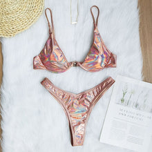 Load image into Gallery viewer, Bikini 2020 Summer Bandage Swimsuit Women Push Up Swimwear Padded Bra Bikini Set Solid Beach Wear Bathing Suit Brazilian Biquini