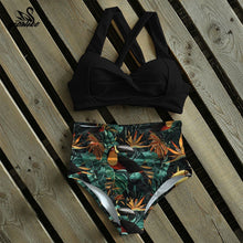 Load image into Gallery viewer, Sexy High Waist Bikini 2020 Halter Plus Size Swimwear Women Swimsuit Female Bikini Set Bodysuit Bathing Suit Summer biquini XXL
