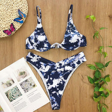 Load image into Gallery viewer, Bikini 2020 Summer Bandage Swimsuit Women Push Up Swimwear Padded Bra Bikini Set Solid Beach Wear Bathing Suit Brazilian Biquini
