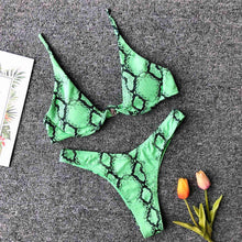 Load image into Gallery viewer, Sexy V-bar Underwired Bikini 2020 Female Swimsuit Women Swimwear Two-piece V shape Wire Bikini set Bather Bathing Suit Swim V439
