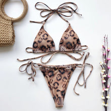 Load image into Gallery viewer, OMKAGI Bikini High Cut Leopard Bikini Set Bathing Suit Beachwear Push Up Swimwear Bikinis 2020 Mujer Swimsuit Swimwear Women
