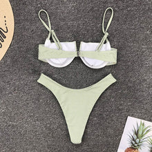 Load image into Gallery viewer, 2020 New Sexy V Neck Bikini Swimwear Women Two Pieces Swimsuit Push Up Bikini Set Brazilian Bathing Suit Beachwear Swimming Suit
