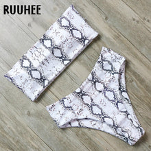 Load image into Gallery viewer, RUUHEE Bandage Bikini Swimwear Women Swimsuit High Waist Bikini Set 2020 Bathing Suit Push Up Maillot De Bain Femme Beachwear
