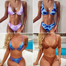 Load image into Gallery viewer, Bikini 2020 Summer Bandage Swimsuit Women Push Up Swimwear Padded Bra Bikini Set Solid Beach Wear Bathing Suit Brazilian Biquini
