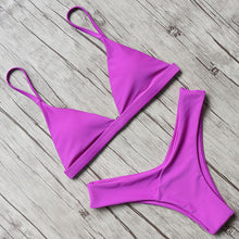 Load image into Gallery viewer, Micro Mini Bikini 2020 Swimwear Women Halter Push Up Bikini Set Padded Bra Sexy Swimsuit Hot Bandage Swim Suit Brazilian Biquini
