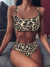 Load image into Gallery viewer, High Waist Bikini 2020 Leopard Bikini Women Push Up Swimsuit Women Printed Swimwear Tie Dye Biquini Summer Swim Beachwear
