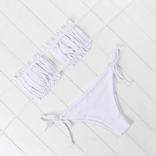 Load image into Gallery viewer, OMKAGI Bandeau Bikini 2020 Swimsuit Women Swimwear Biquinis Sexy Push Up Swimming Bathing Suit Beachwear Micro Bikini Set

