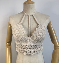 Load image into Gallery viewer, summer holiday beach camis lady sexy tassels crochet camisole women sexy tassels bikini camis female crochet halter bikini tops
