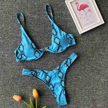 Load image into Gallery viewer, Sexy V-bar Underwired Bikini 2020 Female Swimsuit Women Swimwear Two-piece V shape Wire Bikini set Bather Bathing Suit Swim V439
