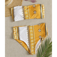 Load image into Gallery viewer, High Leg Bandeau bikini set Swimwear female two pieces swimsuit High Waist Bikini Women Bathing Suit biquini
