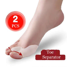 Load image into Gallery viewer, US 2PCS Silicone Gel Bunion Splint Big Toe Separator Straightener Spreader Hallux Valgus Toe Correctors Foots Care Tool Massager
