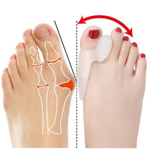 Load image into Gallery viewer, US 2PCS Silicone Gel Bunion Splint Big Toe Separator Straightener Spreader Hallux Valgus Toe Correctors Foots Care Tool Massager
