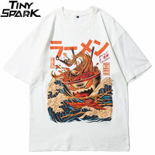 Load image into Gallery viewer, Japanese Harajuku T-Shirt Men 2020 Summer Hip Hop T Shirts Noodle Ship Cartoon Streetwear Tshirts Short Sleeve Casual Top Cotton
