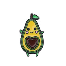 Load image into Gallery viewer, Avocado Enamel Pins Custom Fresh Fruit Brooches Bag Clothes Lapel Pin Cartoon Ghost Cat Pear Badge Funny Meme Jewelry Gift Kids

